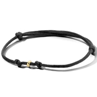 Treasure Collection TC-52203 Satijnkoord armband met 14 karaat goud 13-26 cm L552