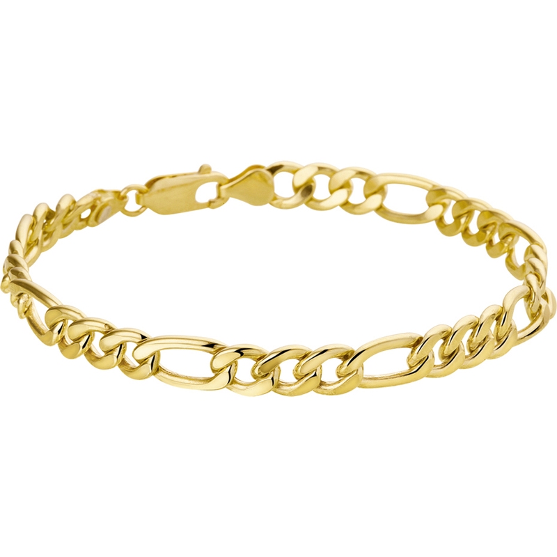 Treasure Collection TC-43190 Gouden armband met zilveren kern 7 mm breed