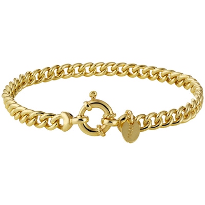 Treasure Collection TC-38984 14 karaat gouden gourmet armband met zilveren kern 5,5 mm breed