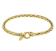 Treasure Collection TC-47912 14 karaat gouden armband met zilveren kern en vossenstaart schakels E080
