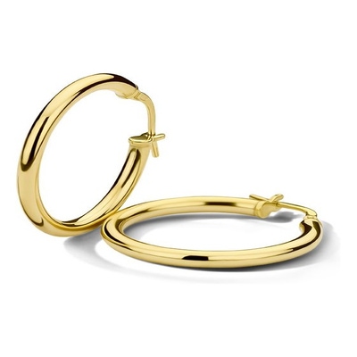 Treasure Collection TC-52152 14 karaat gouden zilgold oorringen met zilveren kern 2,5 mm