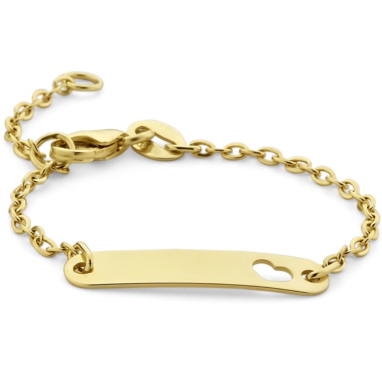 Treasure Collection TC-881778 9 karaat baby graveerarmbandje met hartje 4 mm