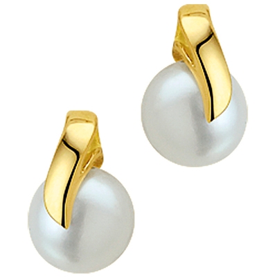 Treasure Collection TC-881409 14 karaat gouden oorknoppen met parel 10,5 mm