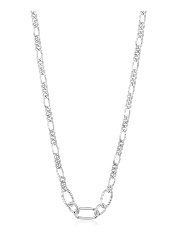 Ania Haie AH N021-03H Chain Reaction zilveren figaro ketting 35-40 cm