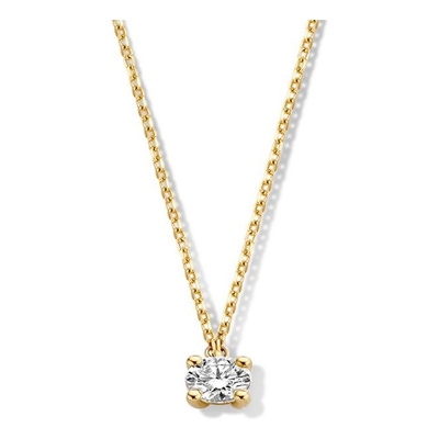 Aurore CA15010050 Olivia 18 karaat gouden collier 45 cm met 0,50 ct lab grown diamant