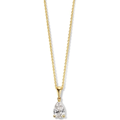 Aurore Jewelry CA15710050 Ava 18k gouden ketting met 0,50 ct lab grown diamant