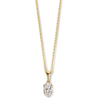 Aurore Jewelry CA15730050 Franky 18k gouden ketting met 0,50 ct lab grown diamant
