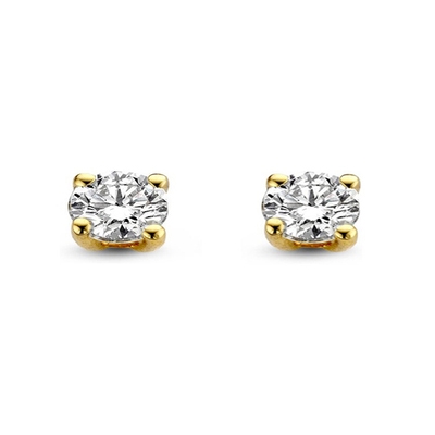 Aurore OA15010020 Olivia 18 karaat gouden oorknopjes met 0,20 ct lab grown diamant
