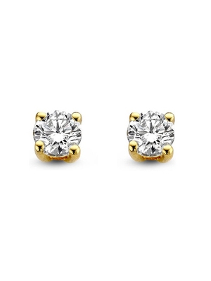 Aurore OA15010020 Olivia 18 karaat gouden oorknopjes met 0,20 ct lab grown diamant