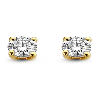 Aurore OA15010030 Olivia 18 karaat gouden oorknopjes met 0,30 ct lab grown diamant
