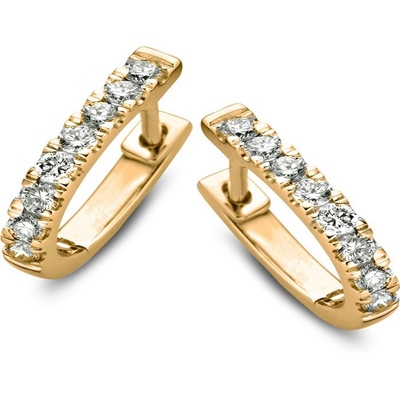 Aurore OA15500050 Millie 18 karaat gouden klapcreolen met 0,50 ct lab grown diamant