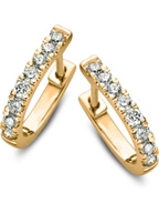 Aurore OA15500050 Millie 18 karaat gouden klapcreolen met 0,50 ct lab grown diamant