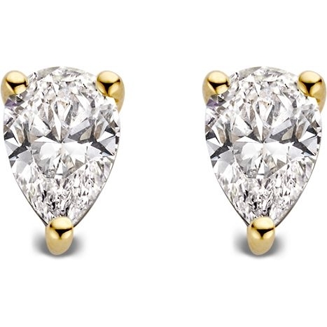 Aurore Jewelry OA15710100 Ava 18k gouden oorknopjes met 1 ct lab grown diamant