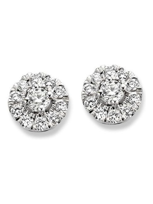 Aurore OA25100020 Emma 18 karaat witgouden oorknopjes met 0,20 ct lab grown diamant