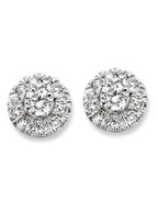 Aurore OA25100030 Emma 18 karaat witgouden oorknopjes met 0,30 ct lab grown diamant