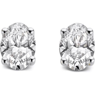 Aurore Jewelry OA25730100 Franky 18k witgouden oorknopjes met 1 ct lab grown diamant