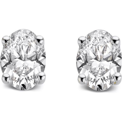 Aurore Jewelry OA25730100 Franky 18k witgouden oorknopjes met 1 ct lab grown diamant