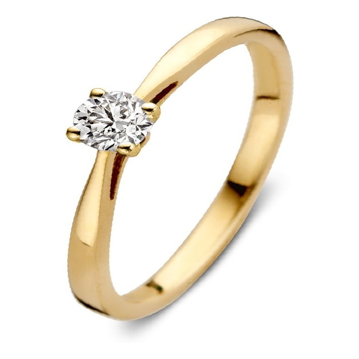 Aurore RA15010020 Olivia 18 karaat gouden ring met 0,20 ct lab grown diamant