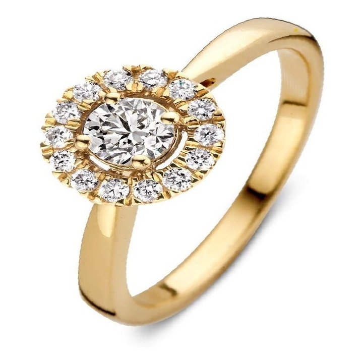 Aurore RA15100050 Emma 18 karaat gouden ring met 0,50 ct lab grown diamant