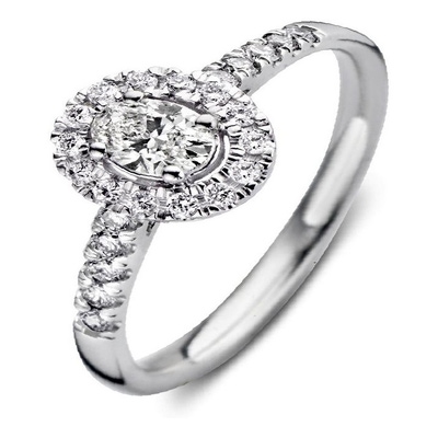 Aurore RA25400050 Rosie 18 karaat gouden ring met 0,50 ct lab grown diamant