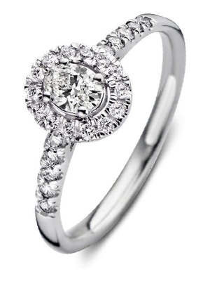 Aurore RA25400050 Rosie 18 karaat gouden ring met 0,50 ct lab grown diamant