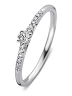 Aurore RA25700020 Mary 18 karaat witgouden ring met 0,20 ct lab grown diamant