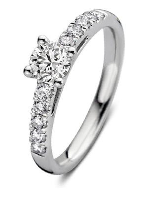 Aurore RA25700080 Mary 18 karaat gouden ring met 0,80 ct lab grown diamant