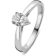 Aurore Jewelry RA25710050 Ava 18k witgouden solitair ring met 0,50 ct lab grown diamant