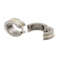 Boccia 0503-03 Titanium dames creolen bicolor 15x6 mm