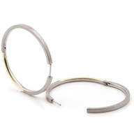 Boccia 0508-02 Titanium bicolor oorringen 40 mm