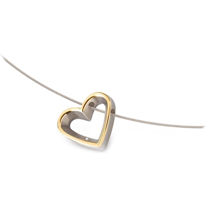 Boccia 07014-02 Titanium bicolor hart hanger 19,5 mm