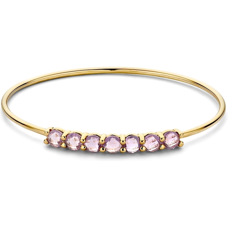 Excellent Jewelry AC137599 14 karaat gouden bangle armband met amethist