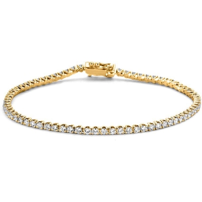 Excellent Jewelry AG117198 14k gouden tennisarmband met 1,04 ct diamant