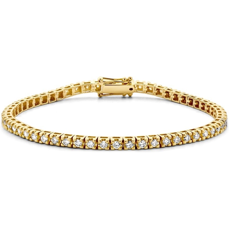 Excellent Jewelry AG117199 14k gouden tennisarmband met 2 ct diamant