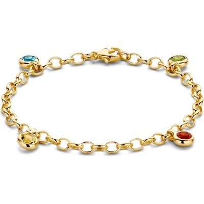 Excellent Jewelry AP137434 14k gouden armband gourmet met edelsteen
