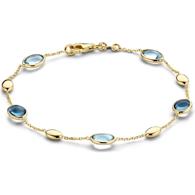 Excellent Jewelry AW136735 14k gouden armband met edelstenen 19 cm