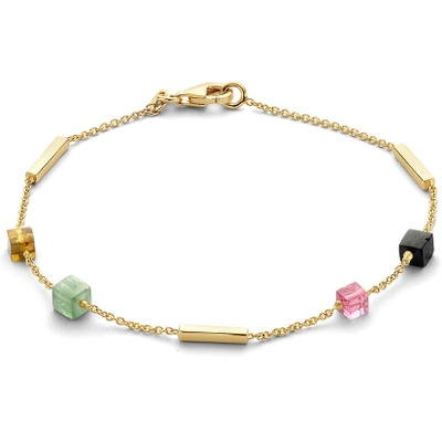 Excellent Jewelry AW137161 14k gouden armband met edelstenen