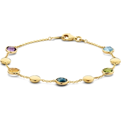 Excellent Jewelry AW137406 14k gouden armband met edelstenen