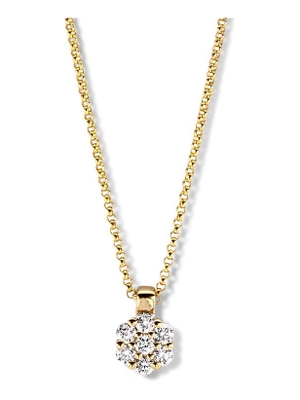 Excellent Jewelry CG117222 14k gouden ketting 45 cm met 0,20 ct diamant