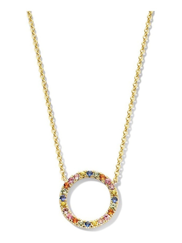 Excellent Jewelry CG137120 14 karaat gouden ketting met saffier 45 cm