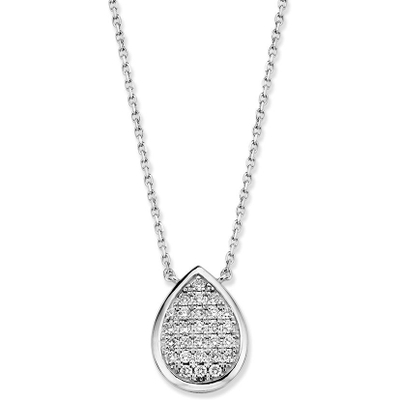 Excellent Jewelry CG216796 14k witgouden ketting met 0,20 ct diamant