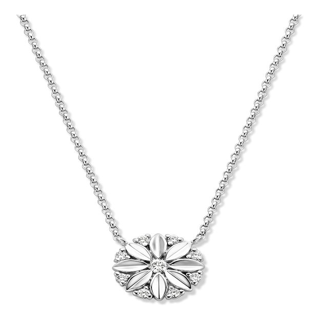 Excellent Jewelry CG217143 14k witgouden ketting 40-42 cm met 0,09 ct diamant
