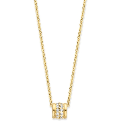 Excellent Jewelry CP116622 14k gouden ketting met 0,12 ct diamant