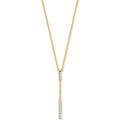 Excellent Jewelry CP117077 14k gouden ketting met 0,06 ct diamant