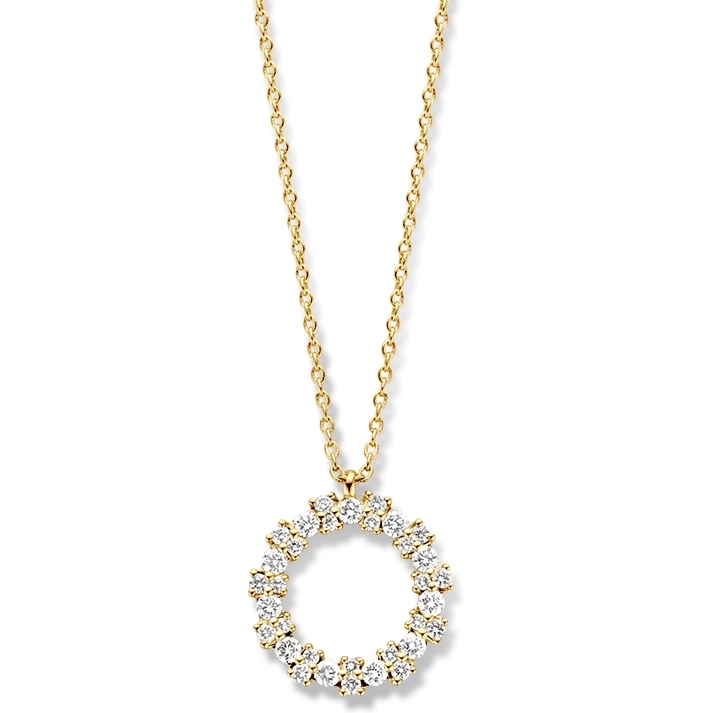 Excellent Jewelry CP117399 14k gouden ketting met 0,28 ct diamant