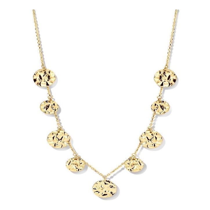 Excellent Jewelry CW107117 14 karaat gouden collier munten 43 cm