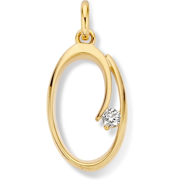 Excellent Jewelry HB127561 14k gouden hanger met zirkonia