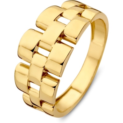 Excellent Jewelry RE107493 14 karaat gouden ring rolexschakel