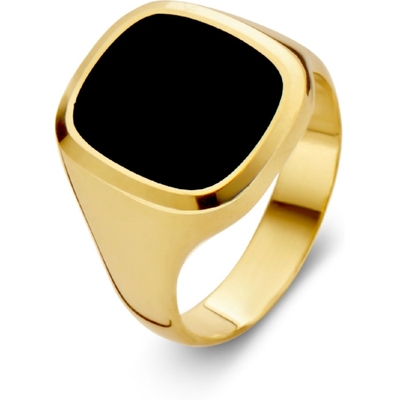 Excellent Jewelry RE131036 14k gouden zegelring met onyx