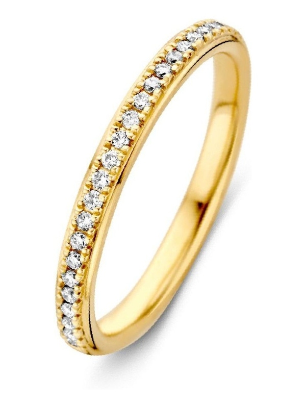 Excellent Jewelry RG116464 14 karaat gouden ring 2,3 mm met 0,17 ct diamant